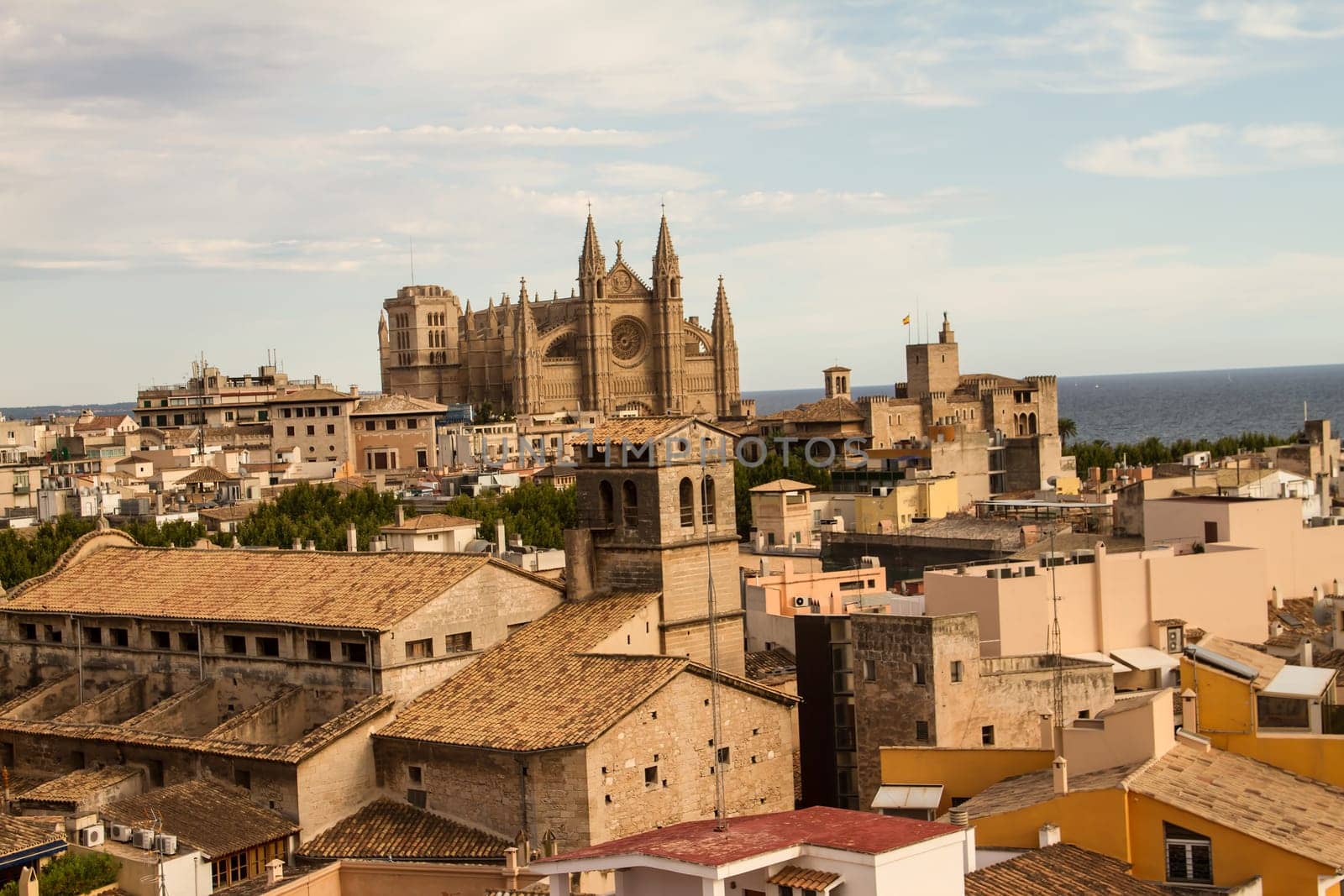 Palma de Mallorca, panoramic view from a terrace.