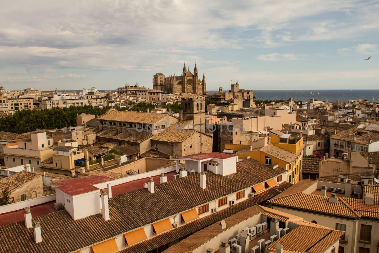 Palma de Mallorca, panoramic view from a terrace.