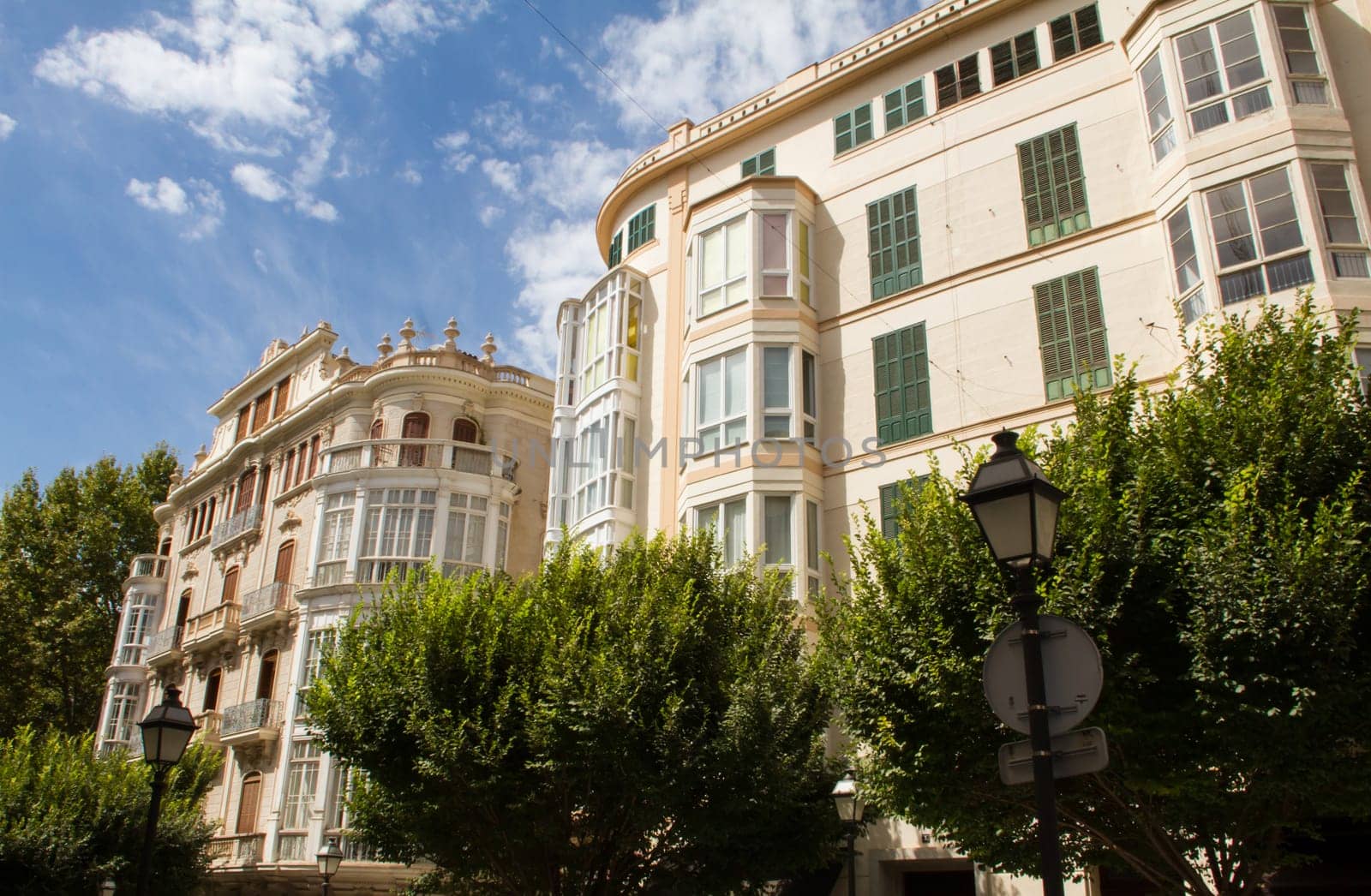 Palma de Mallorca facades in the city.