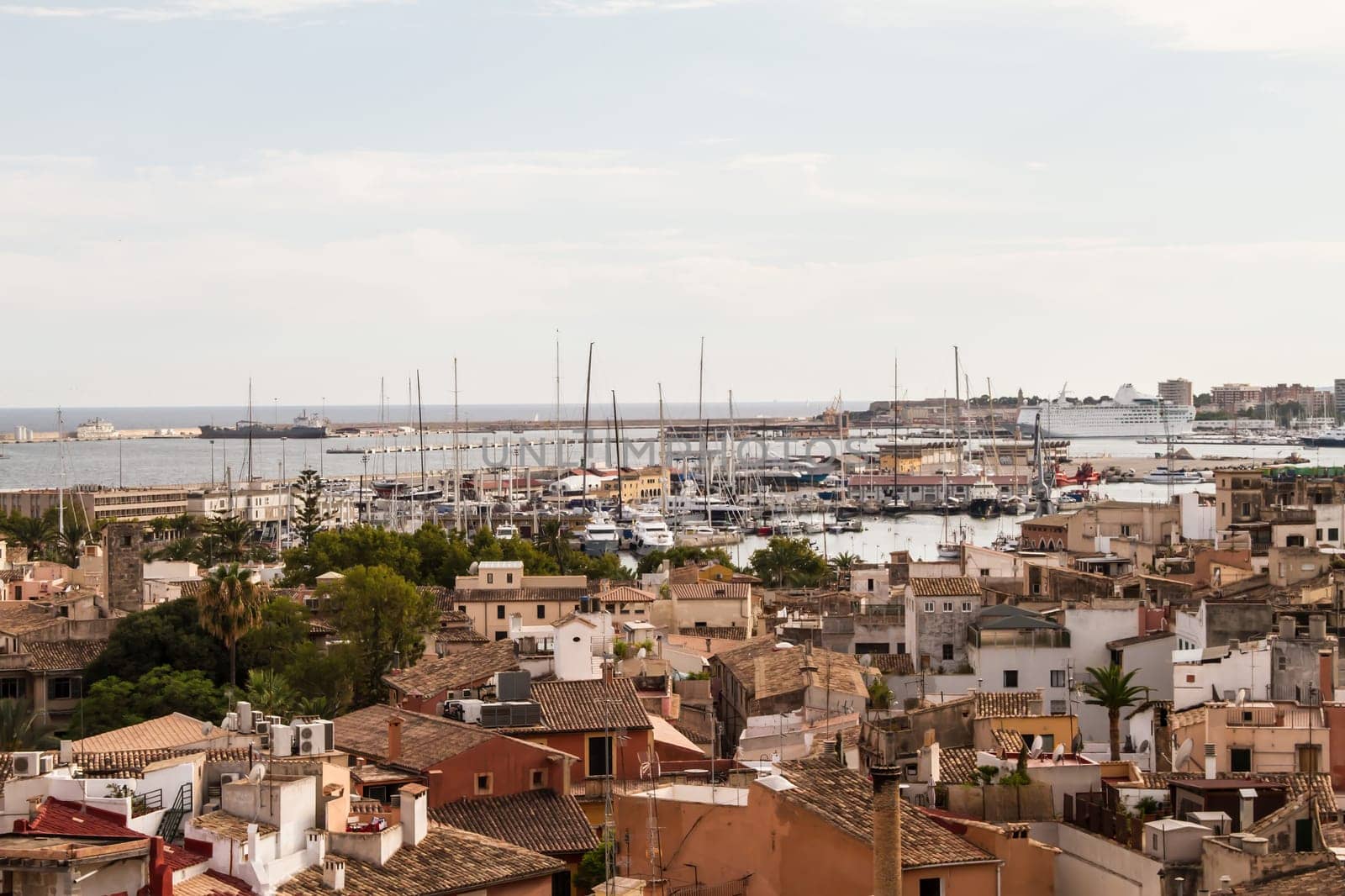 Palma de Mallorca, panoramic view from a terrace.