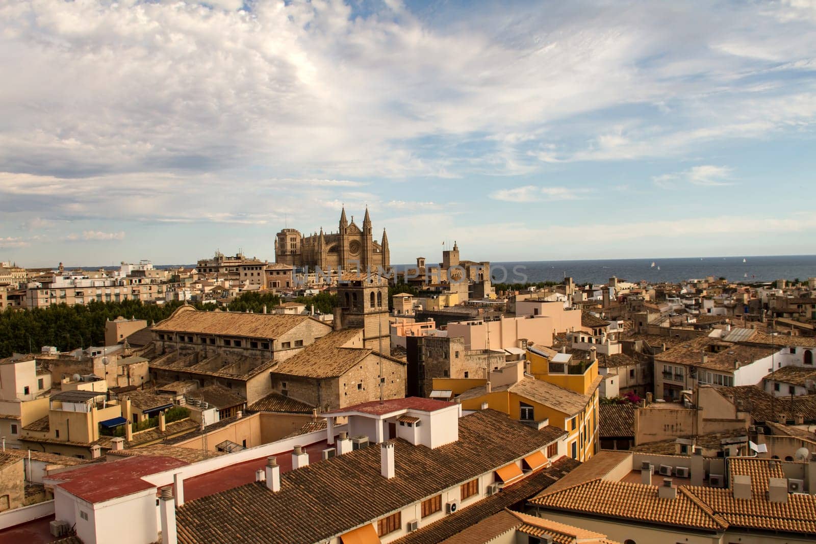 Palma de Mallorca, panoramic view from a terrace.