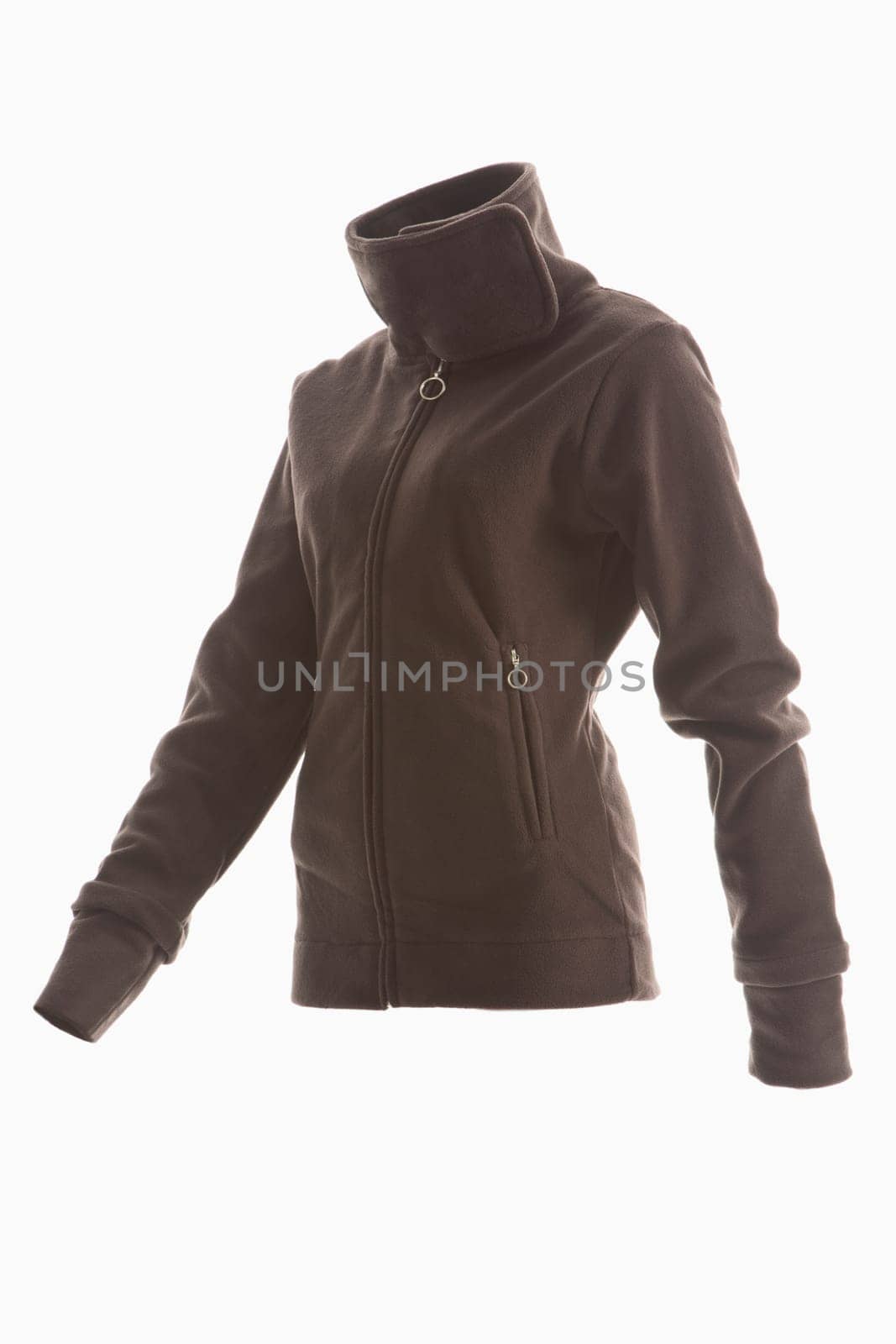 brown fleece jacket