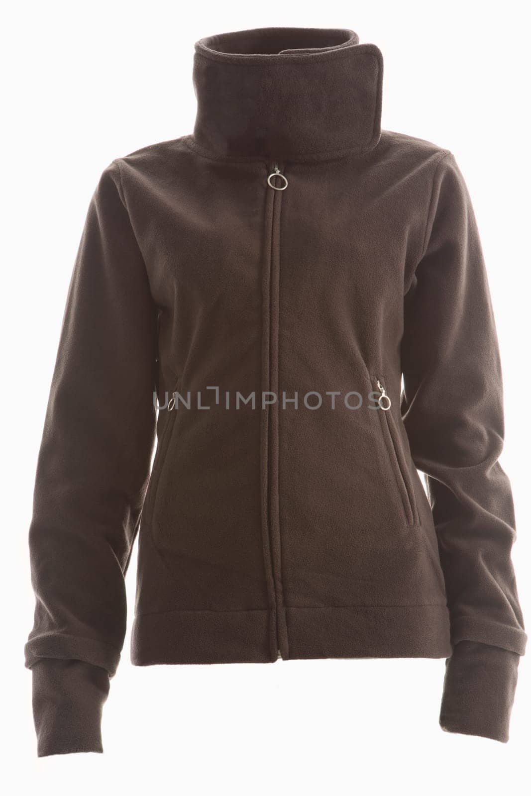 brown fleece jacket