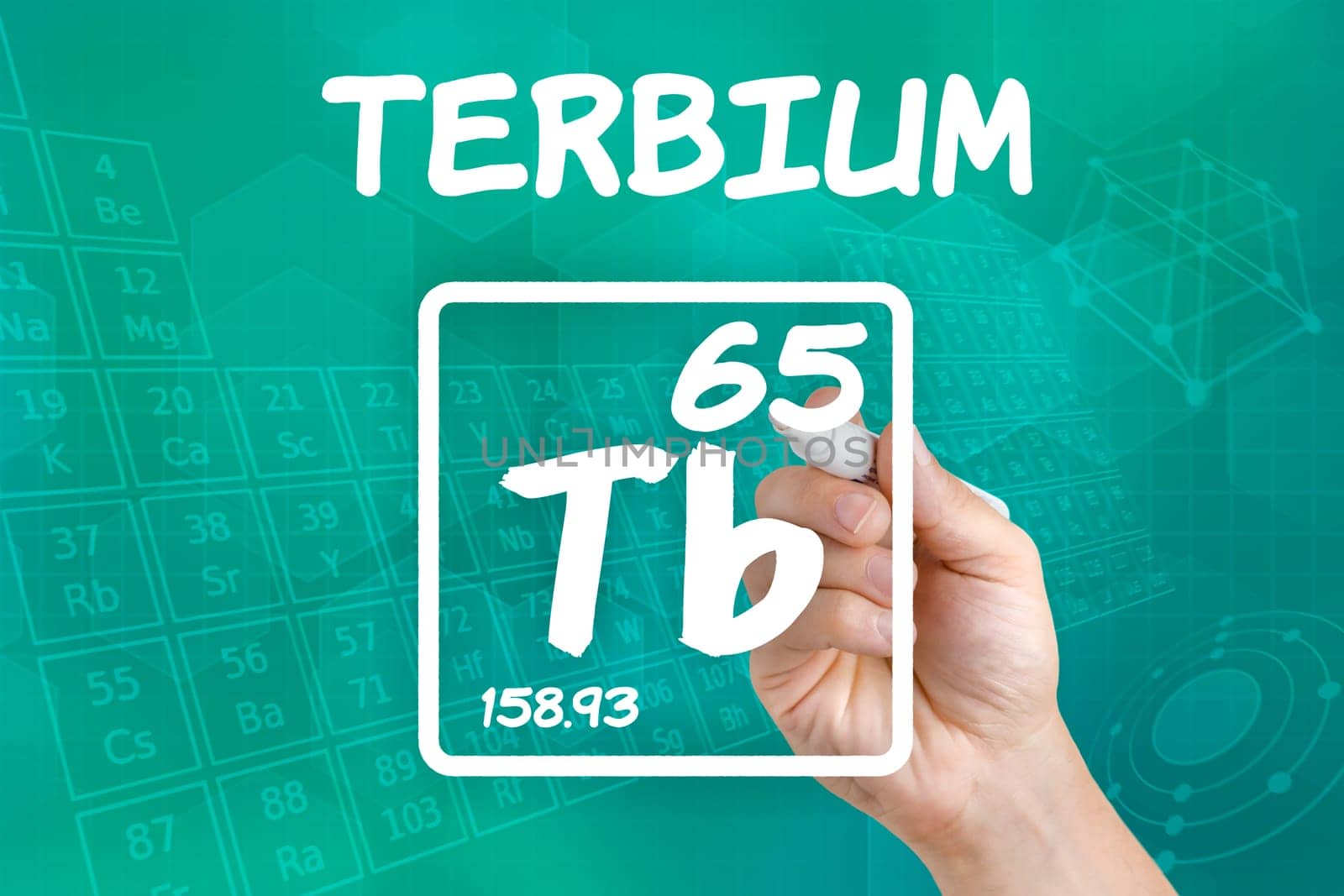 Symbol for the chemical element terbium