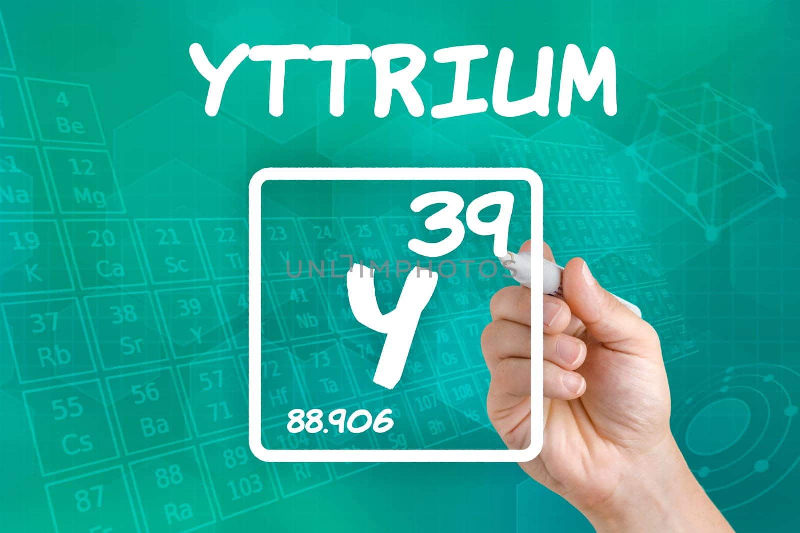 Symbol for the chemical element yttrium