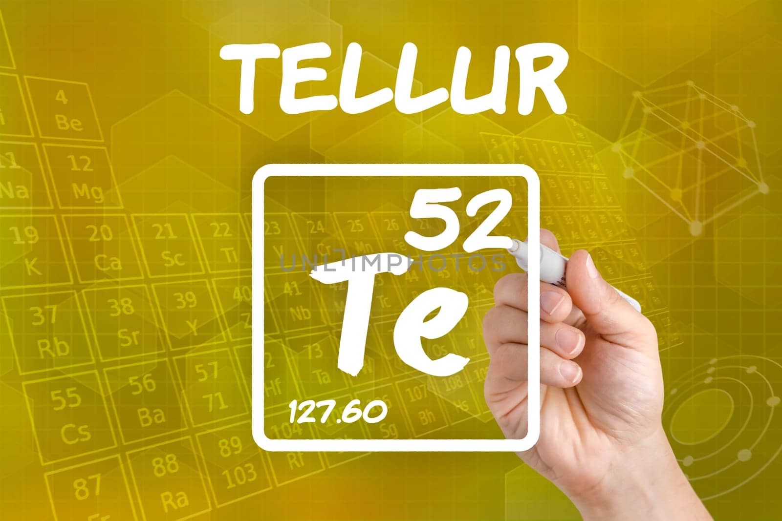 Symbol for the chemical element tellurium