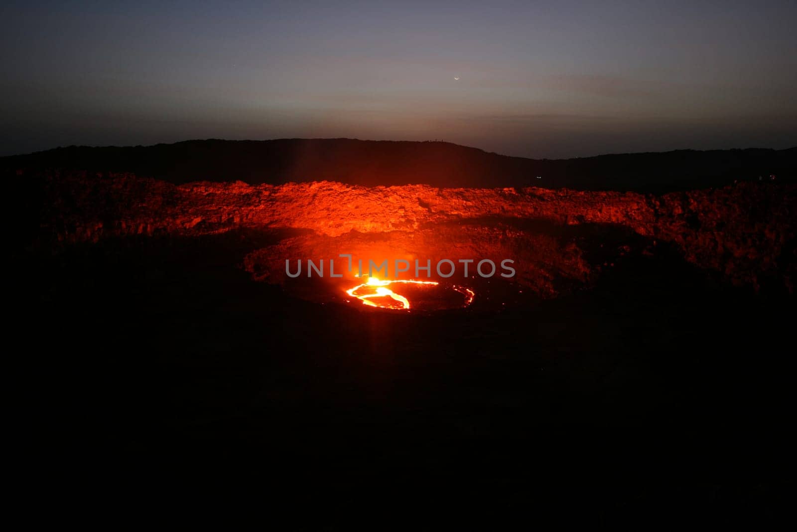 Volcano Erta Ale in Ethiopia Africa a rare volcano with an active lava lake