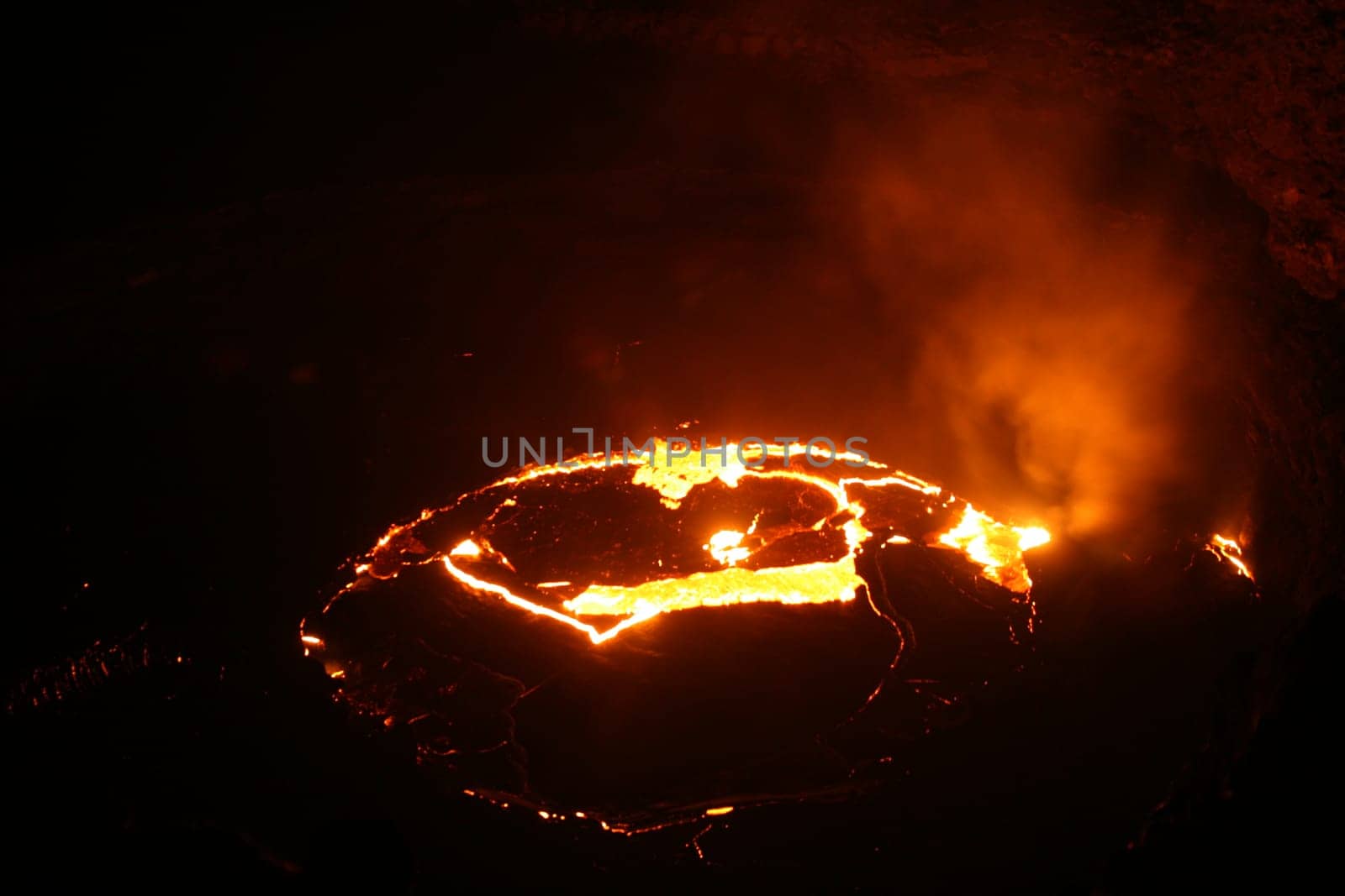 Volcano Erta Ale in Ethiopia Africa a rare volcano with an active lava lake