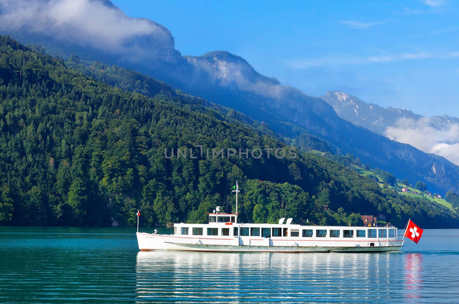 Commercial boat on Lake Uri