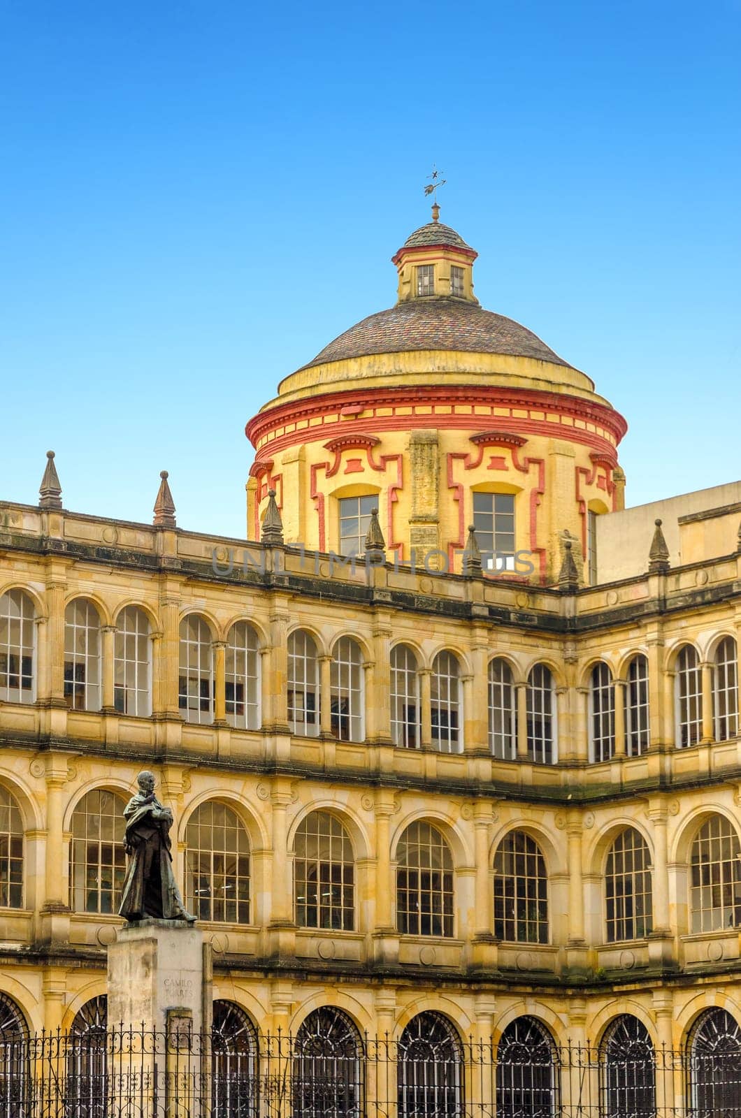 Historic building in Bogota, Colombia on the Plaza de Bolivar in the center of the city