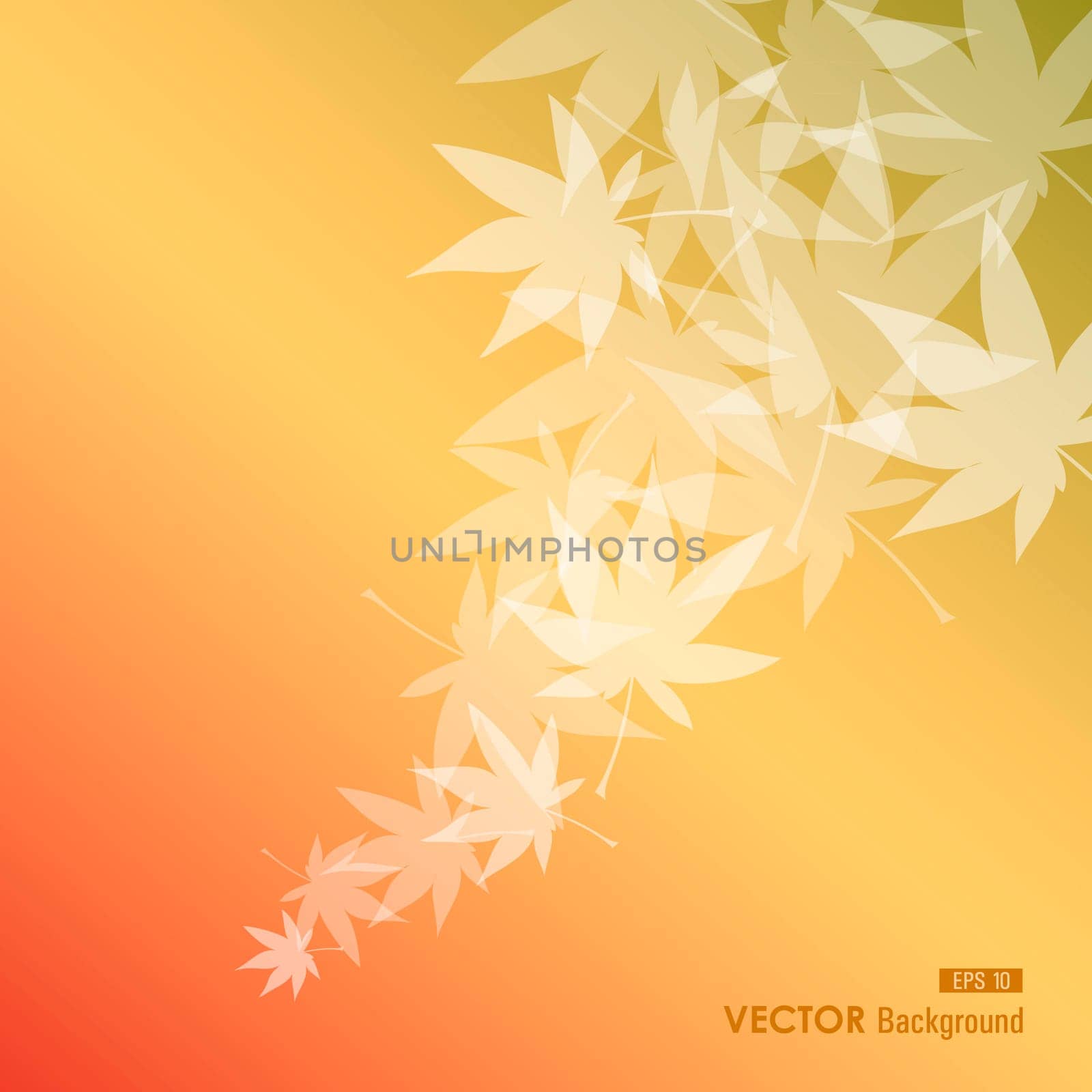 Autumn flying leaves. Fall season splash composition background. EPS10 vector file with transparency for easy editing