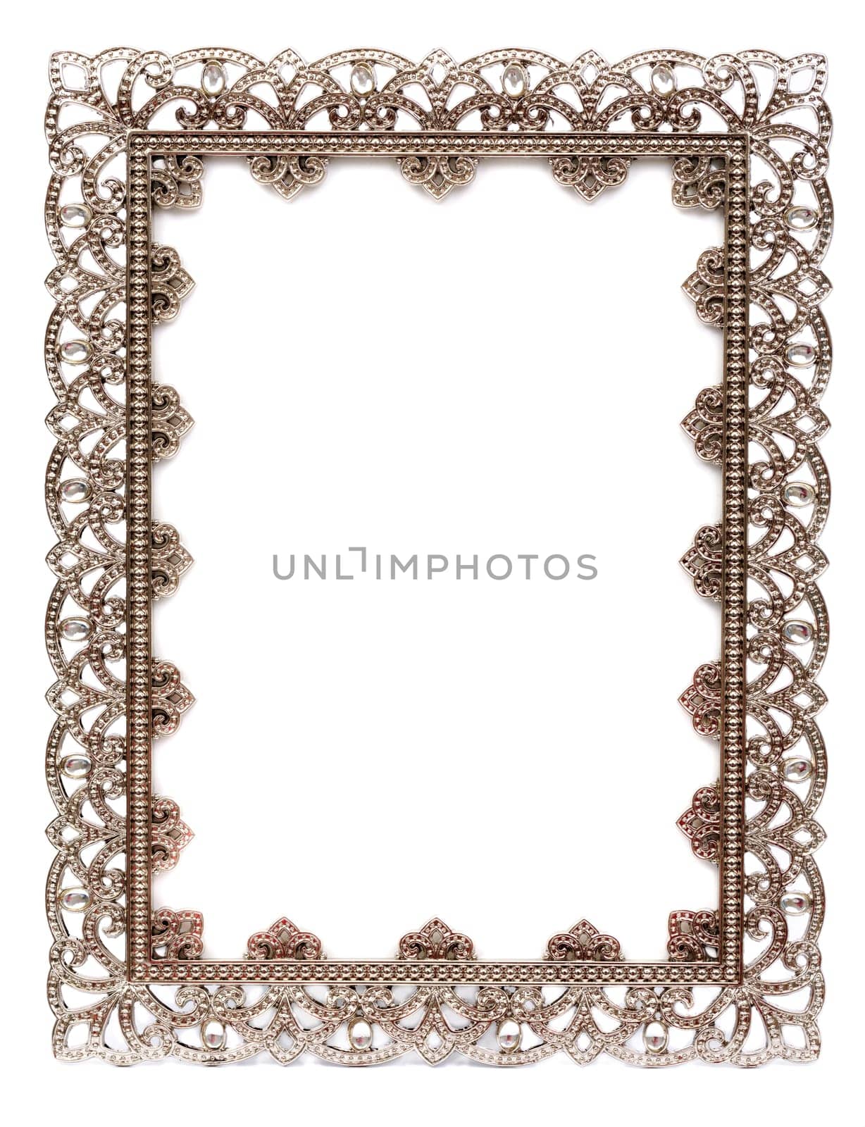 Metal frame with empty space for design.