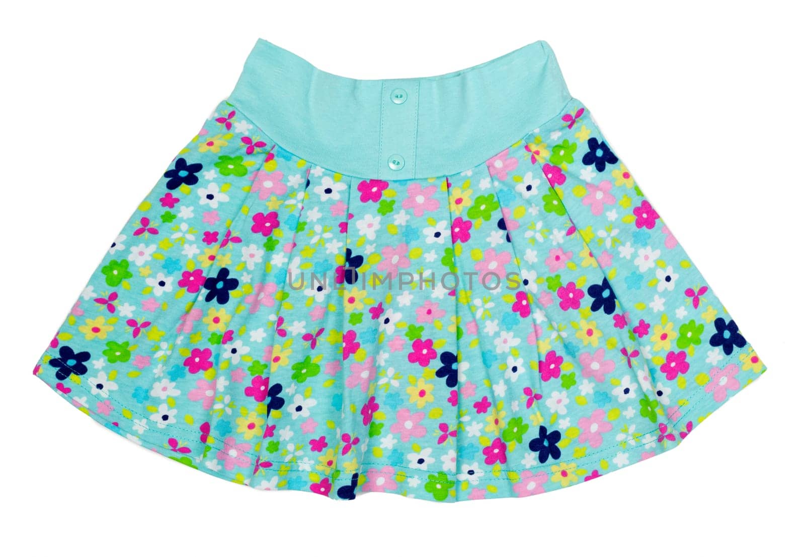 Children's summer skirt isolated on white background