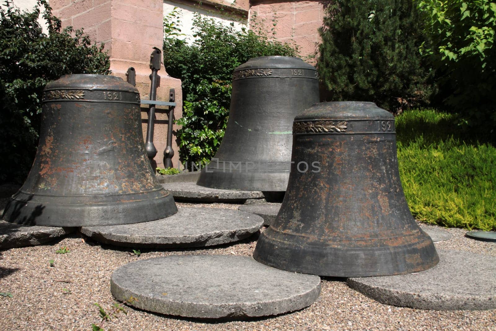 Old church bells of the monastery church in Blomberg