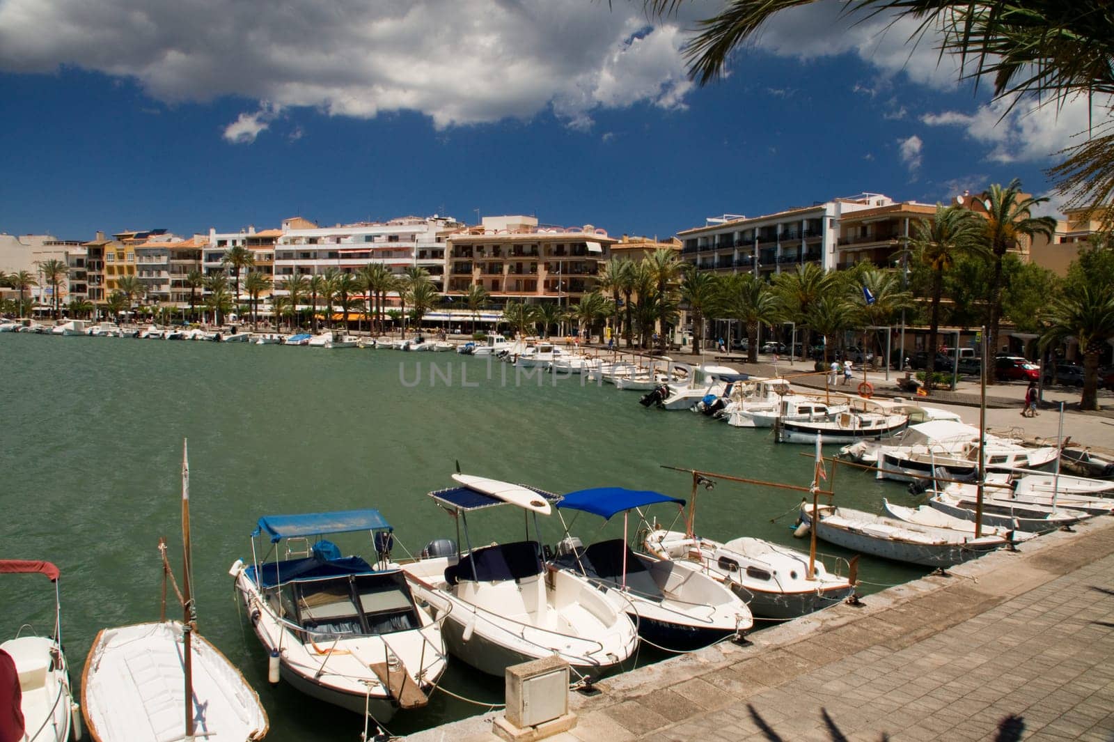 Fishing boats in the port of Alcudia in Mallorca