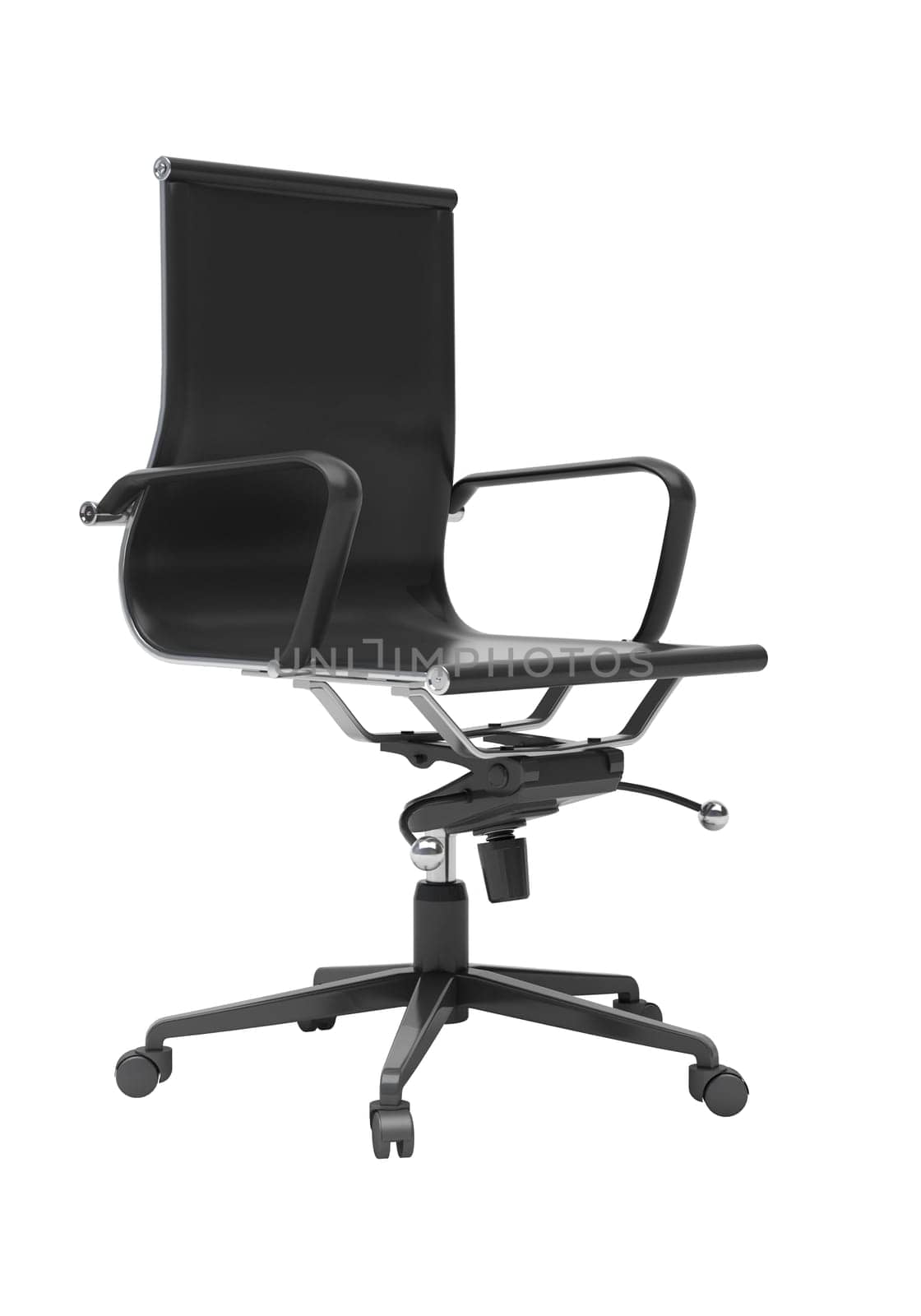 Gray office chair isolated on white background
