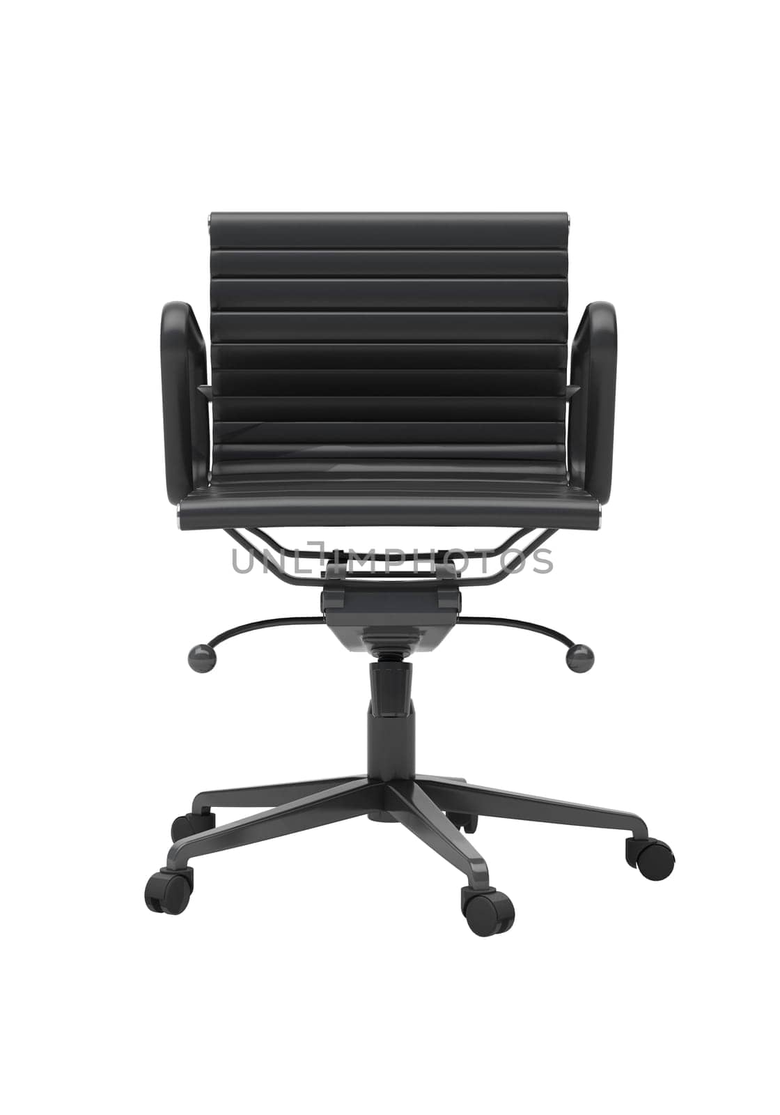 Gray office chair isolated on white background