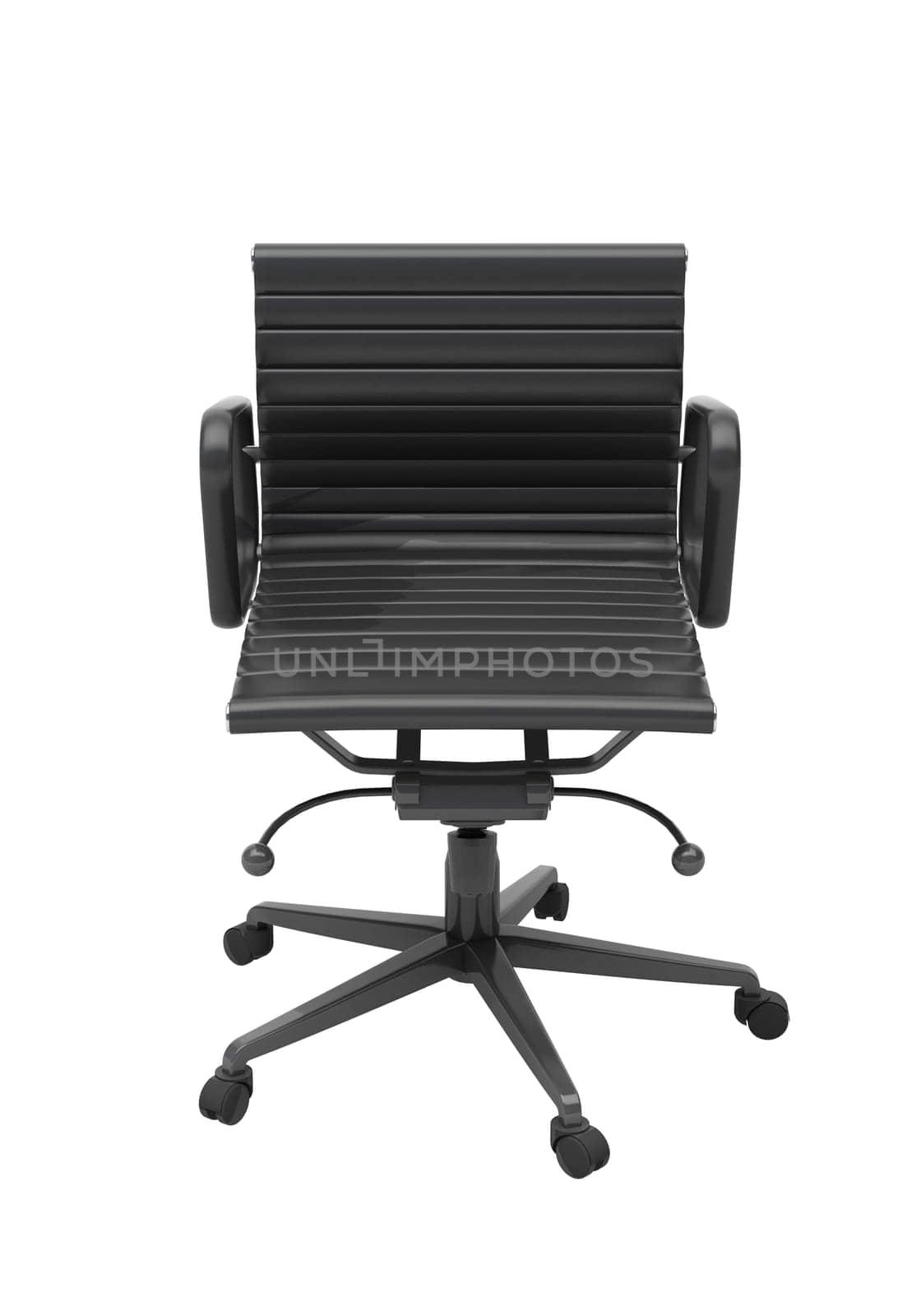 Gray office chair isolated on white background