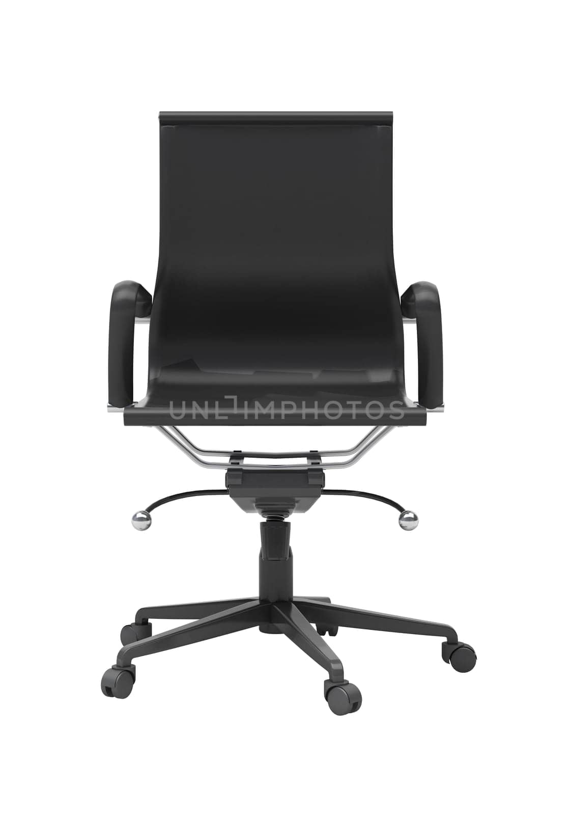Gray office chair isolated on white background