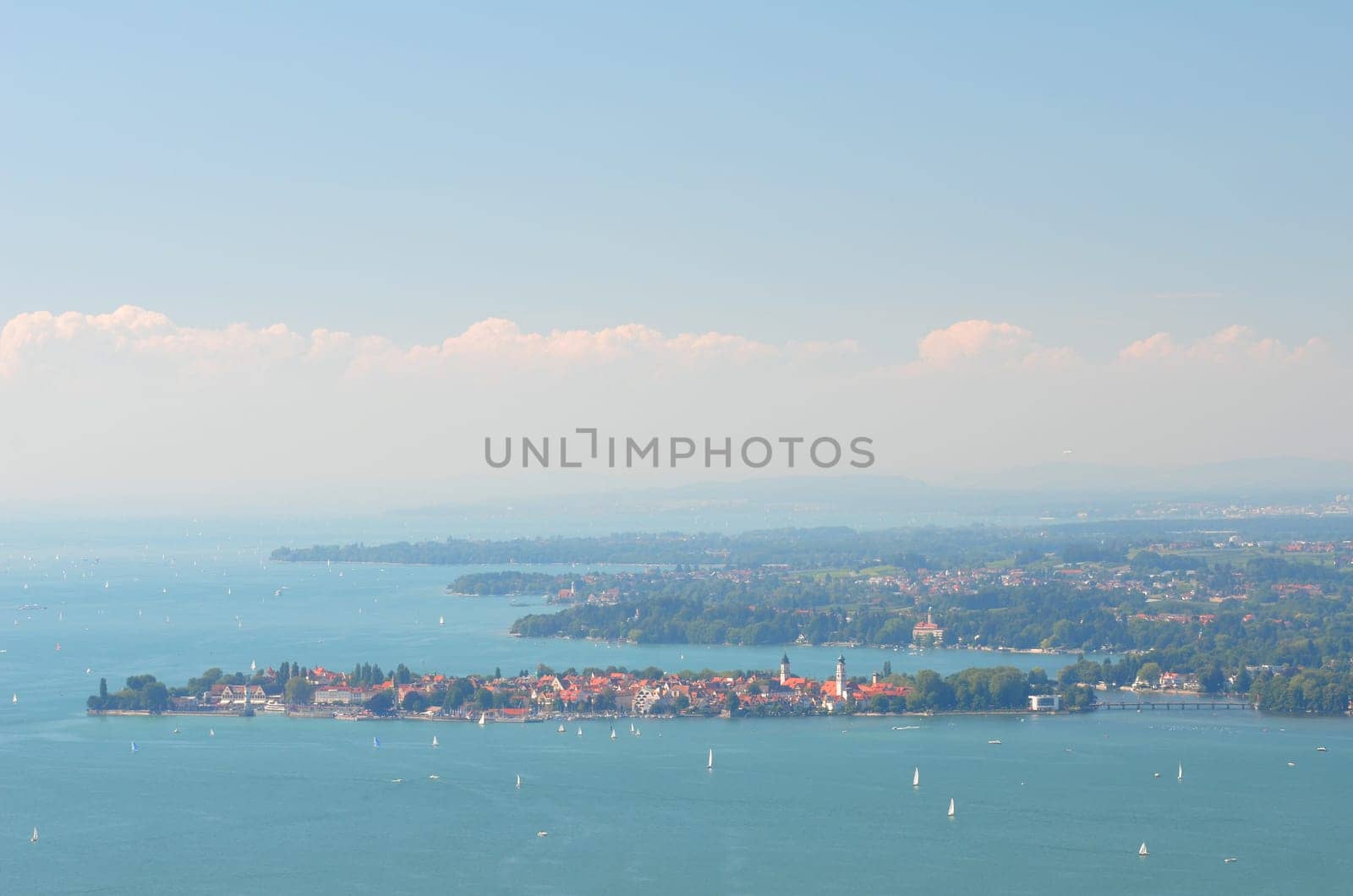 Spectacular picturesque view on Lindau on Lake Bodensee, Germany