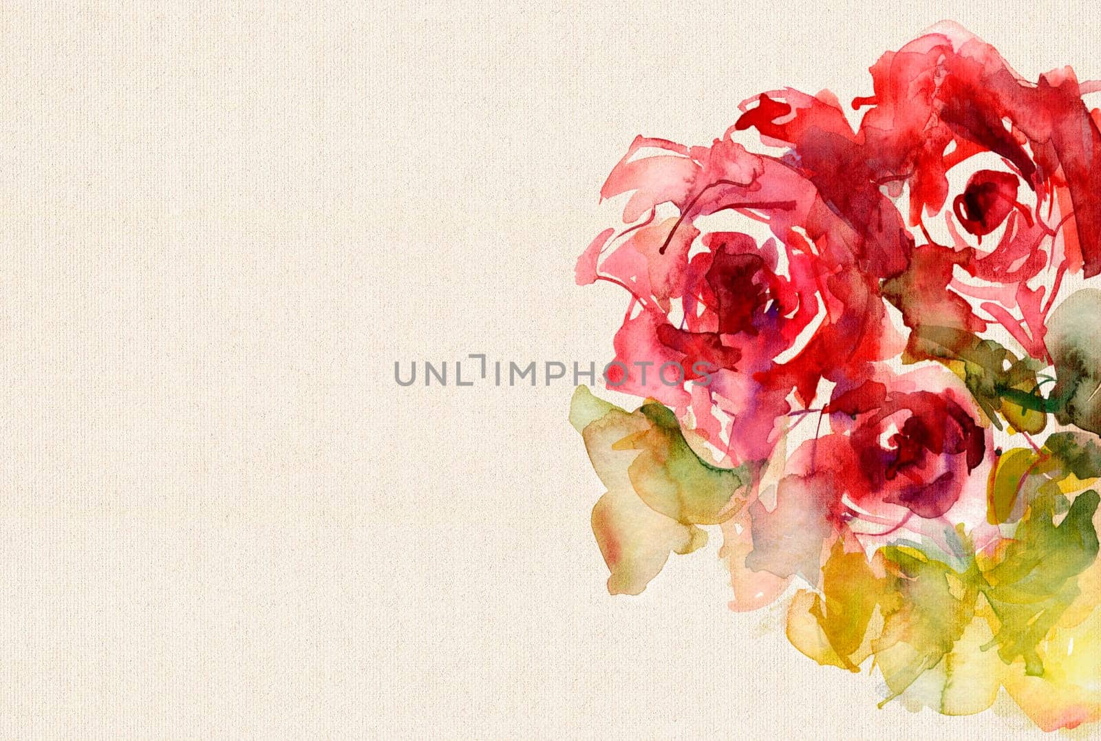 Rose Watercolor Card