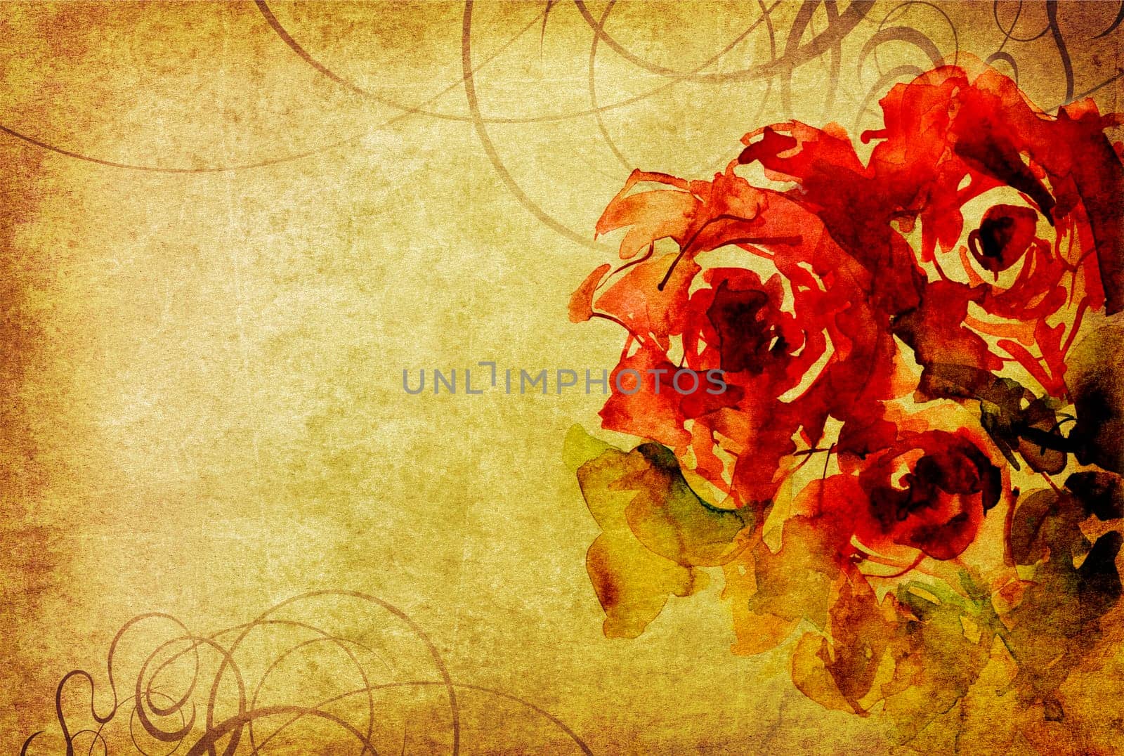 Rose Watercolor Card