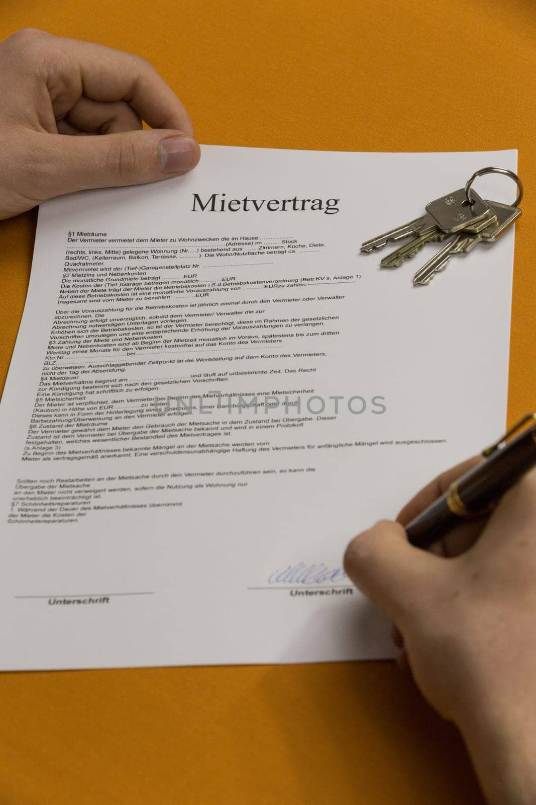 A lease is currently being signed