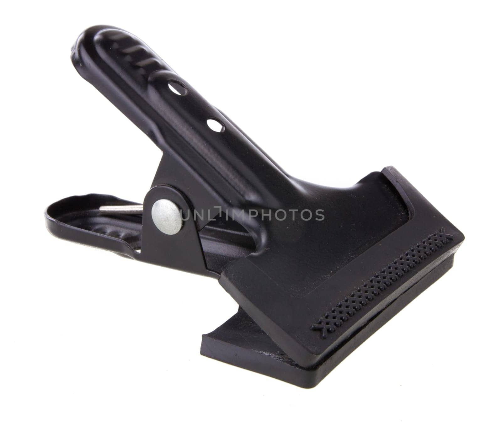 black clip on a white background