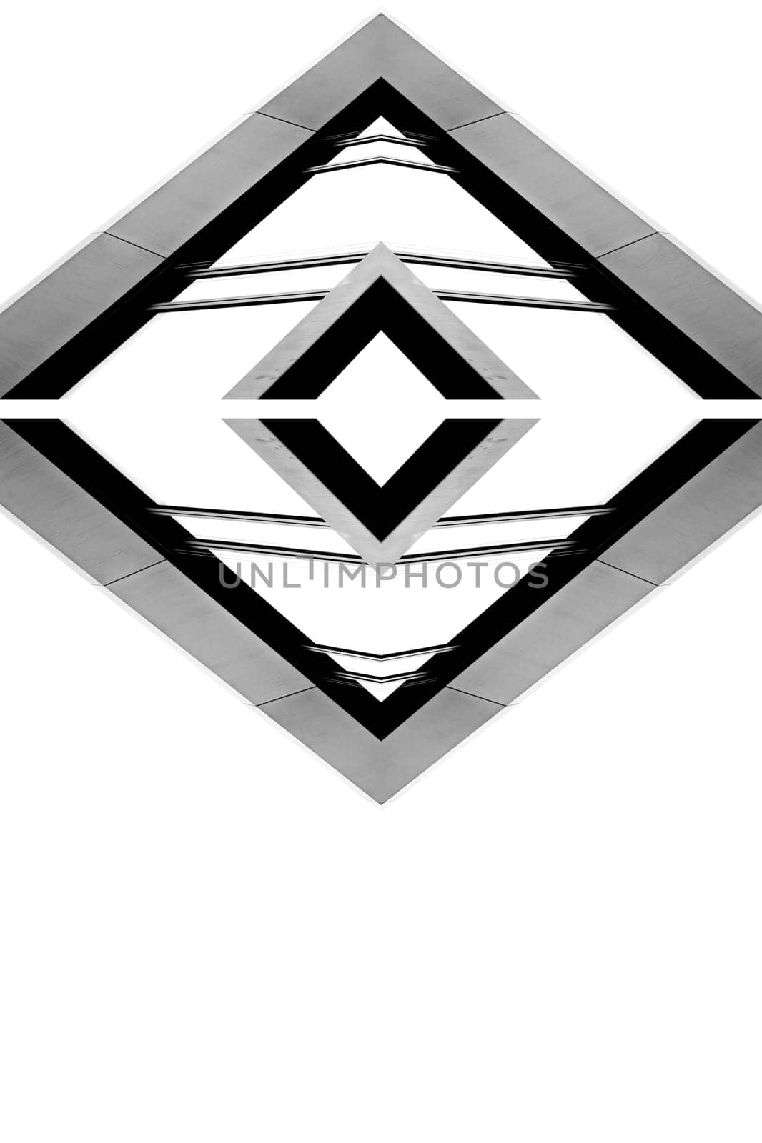 The abstract photograph of a corner of a house,which was mirrored.