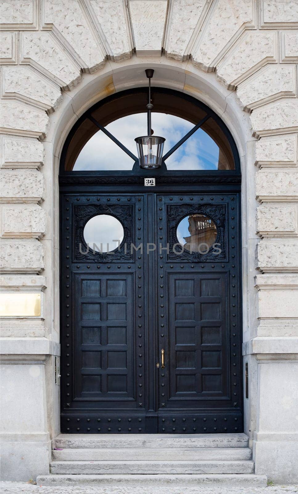 Big wooden door in Berlin.