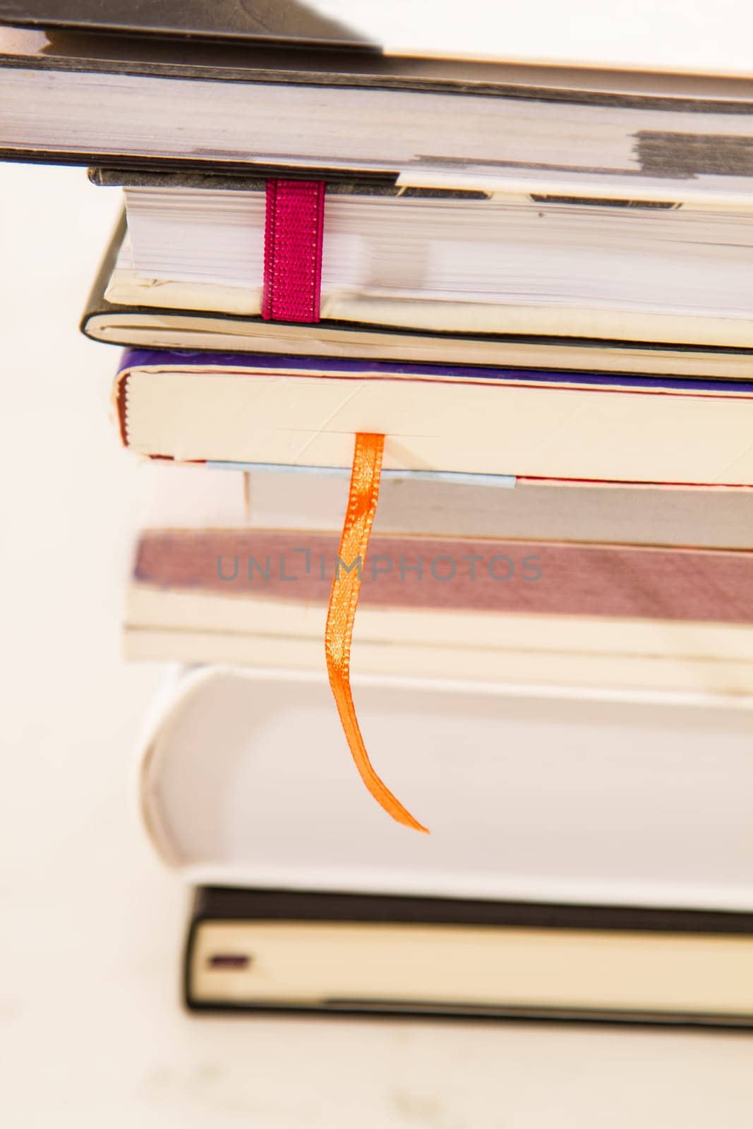 A pile of books.