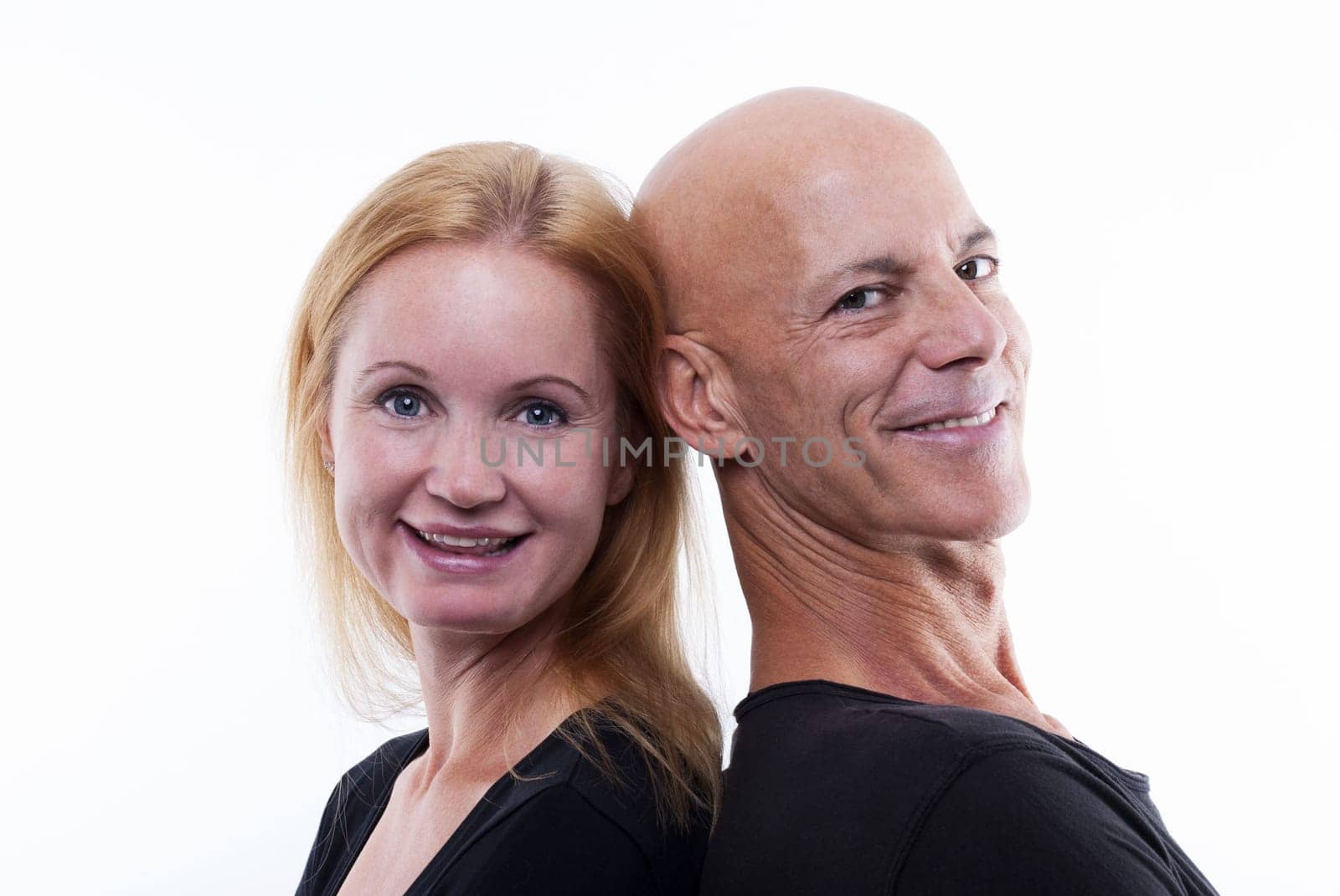 A Couple Laughing Happy With Each Other, Isolated