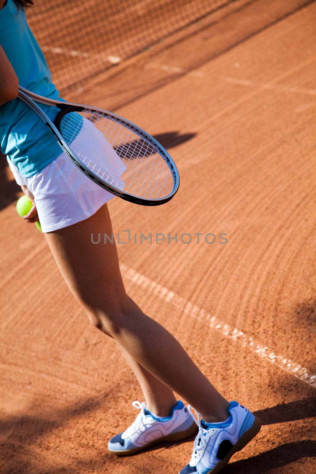 Woman playing tennis