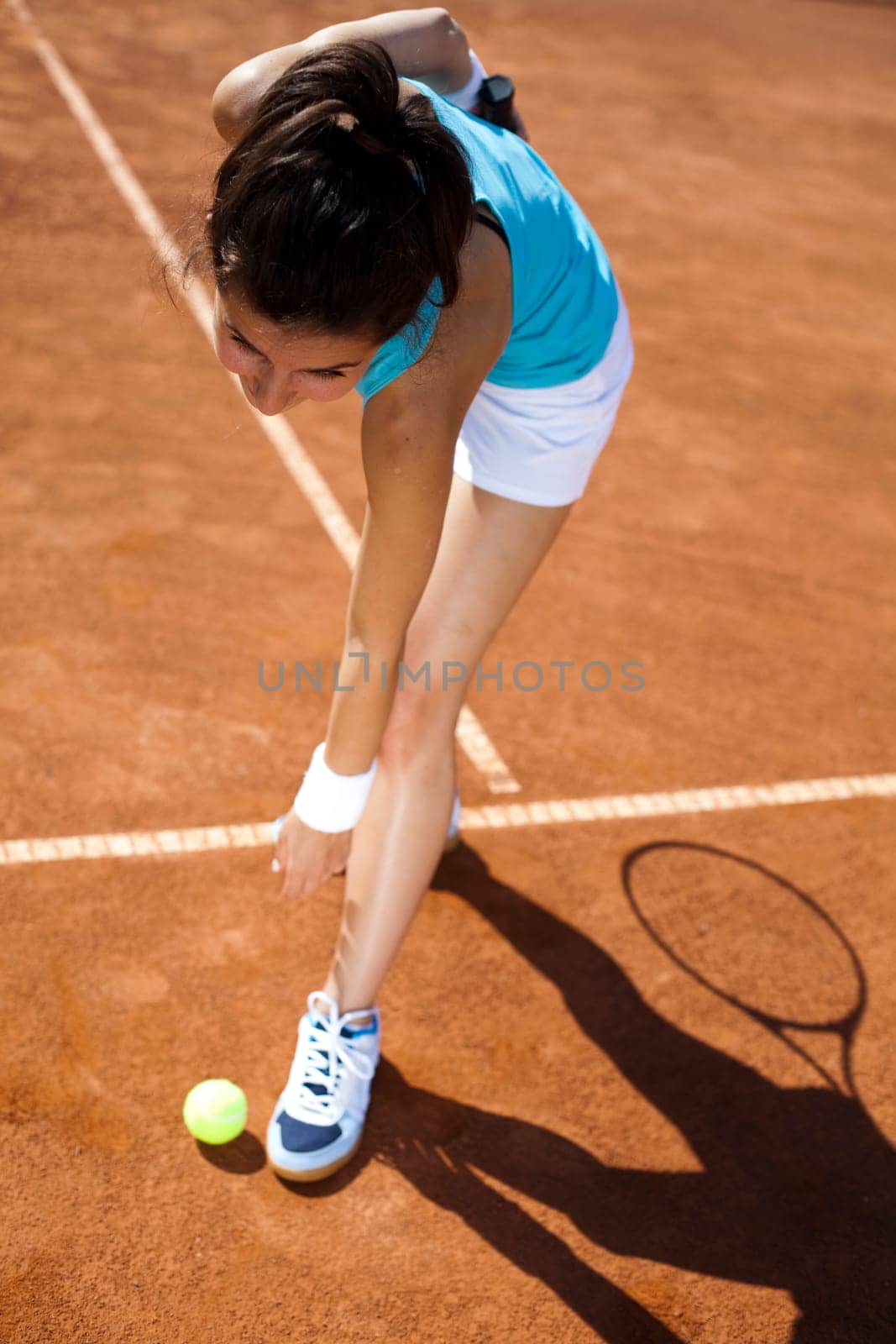 Woman playing tennis