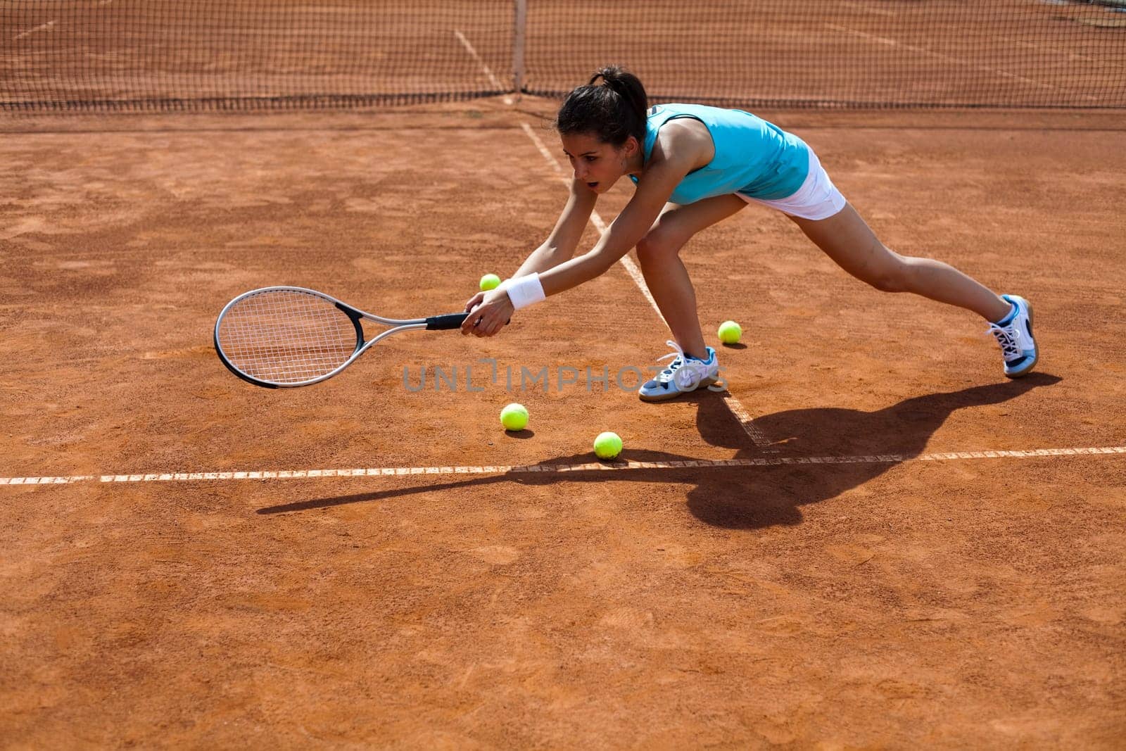 Woman playing tennis