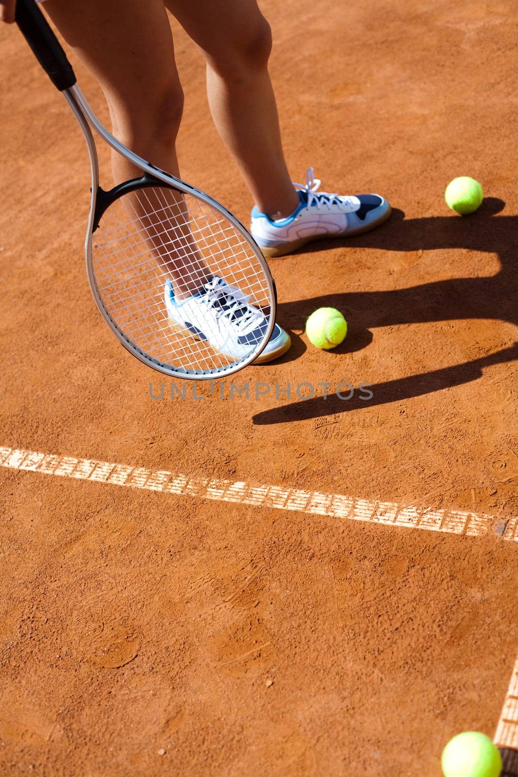 Young woman playing tennis