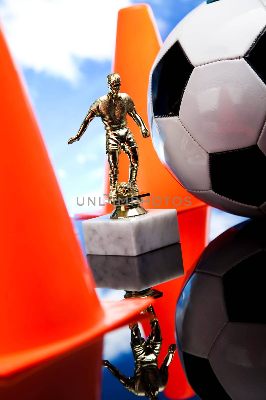 Black and white soccer ball