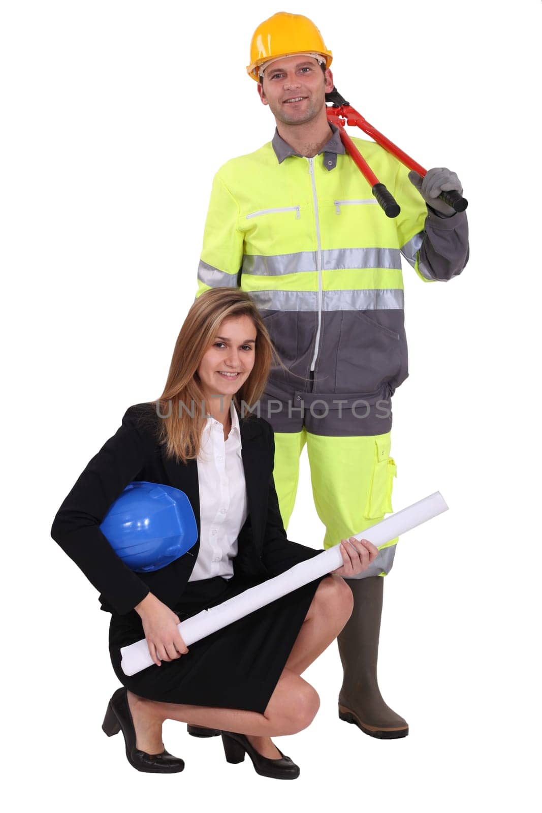 An architect and her foreman.