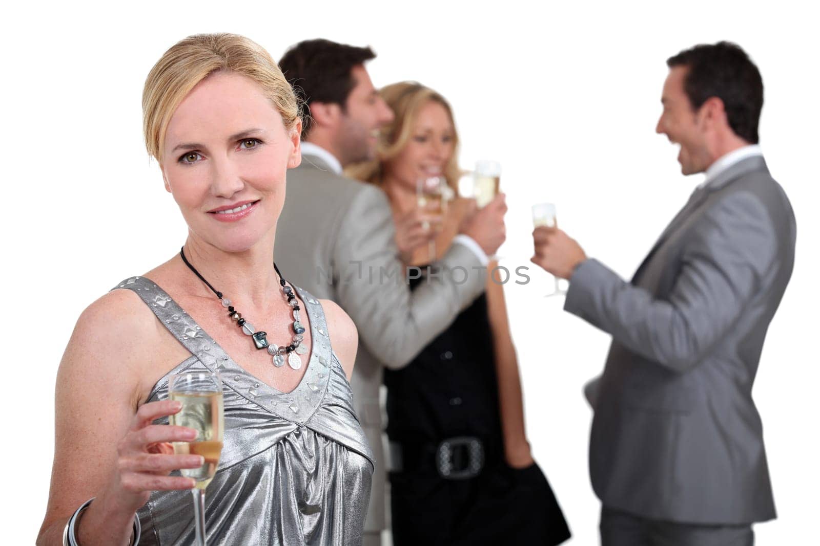 Friends drinking champagne