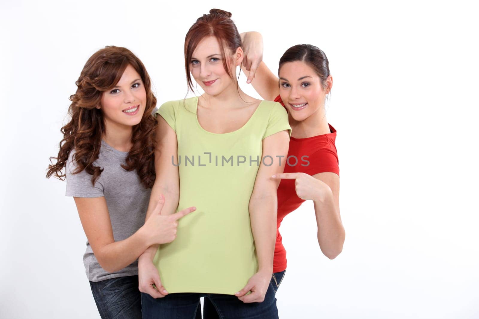Three funny female friends