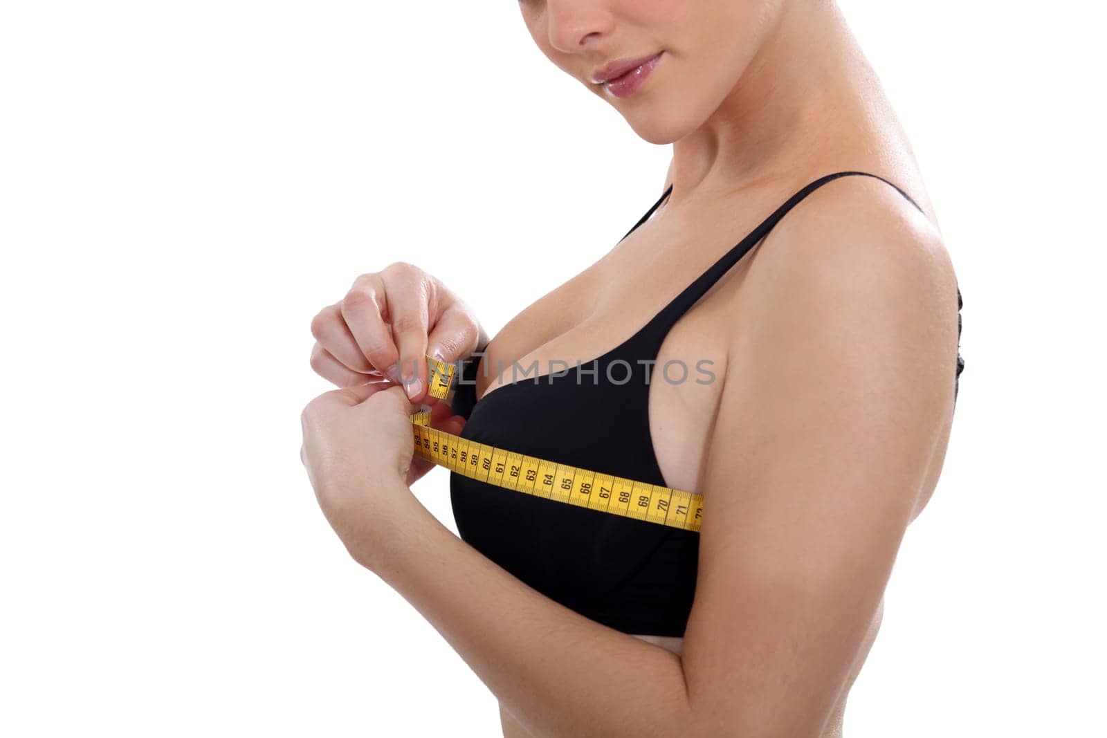 Women's chest size measured