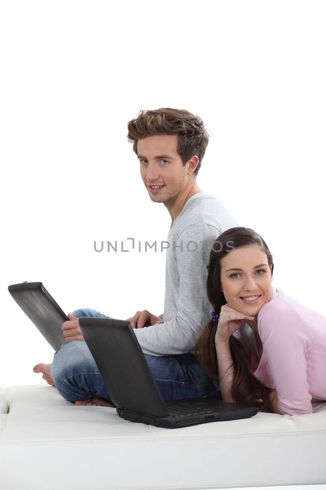 couple relaxing on the sofa