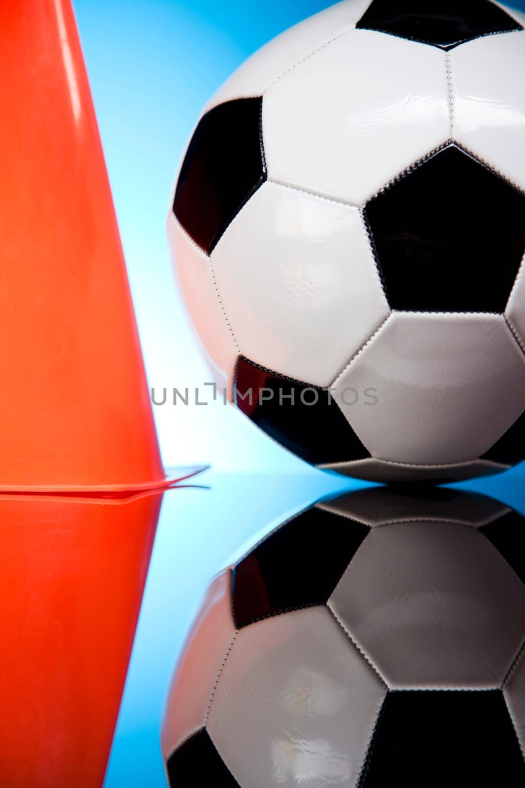 Classic black white soccer ball