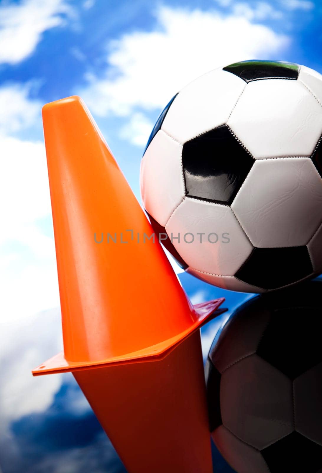 Classic black white soccer ball