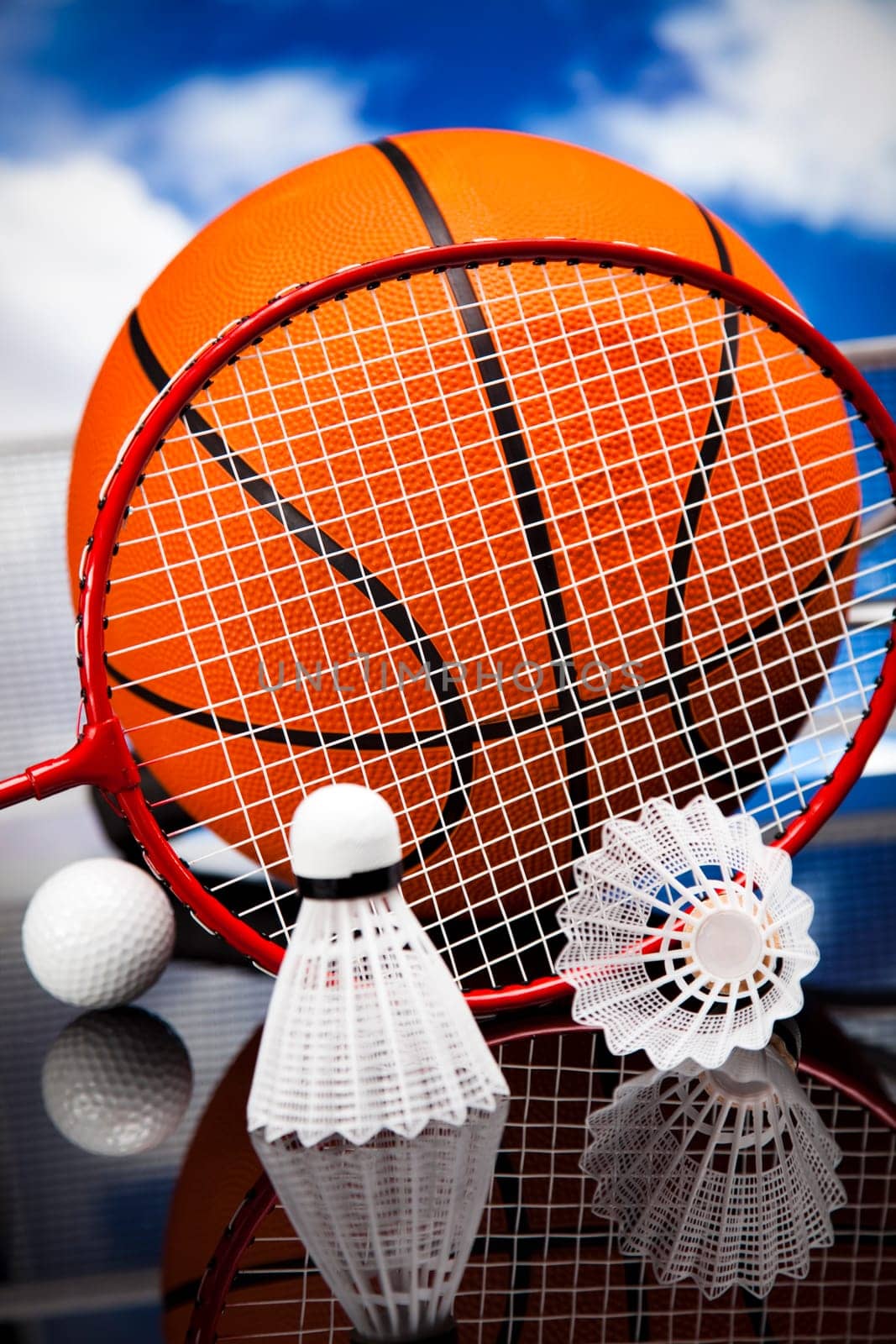 Group of sports equipment