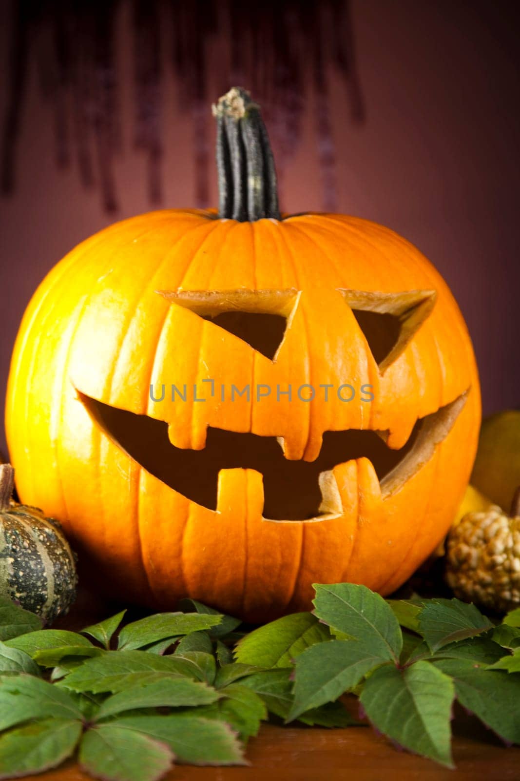 Funny face pumpkin, Halloween