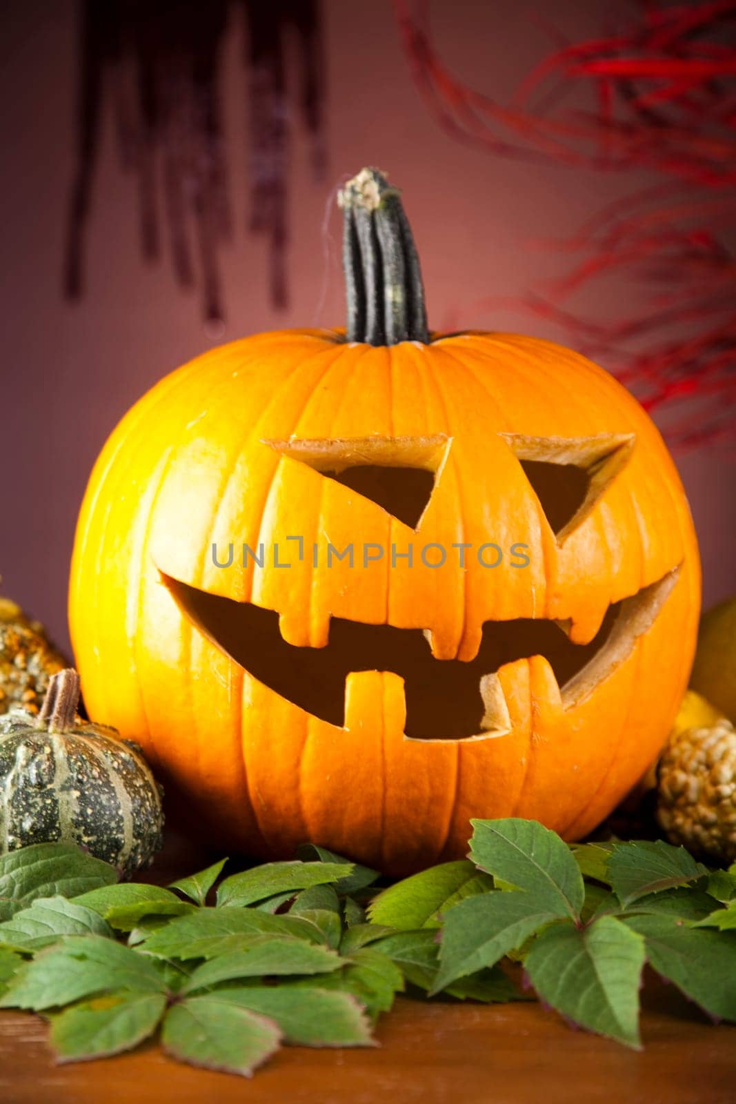 Funny face pumpkin, Halloween