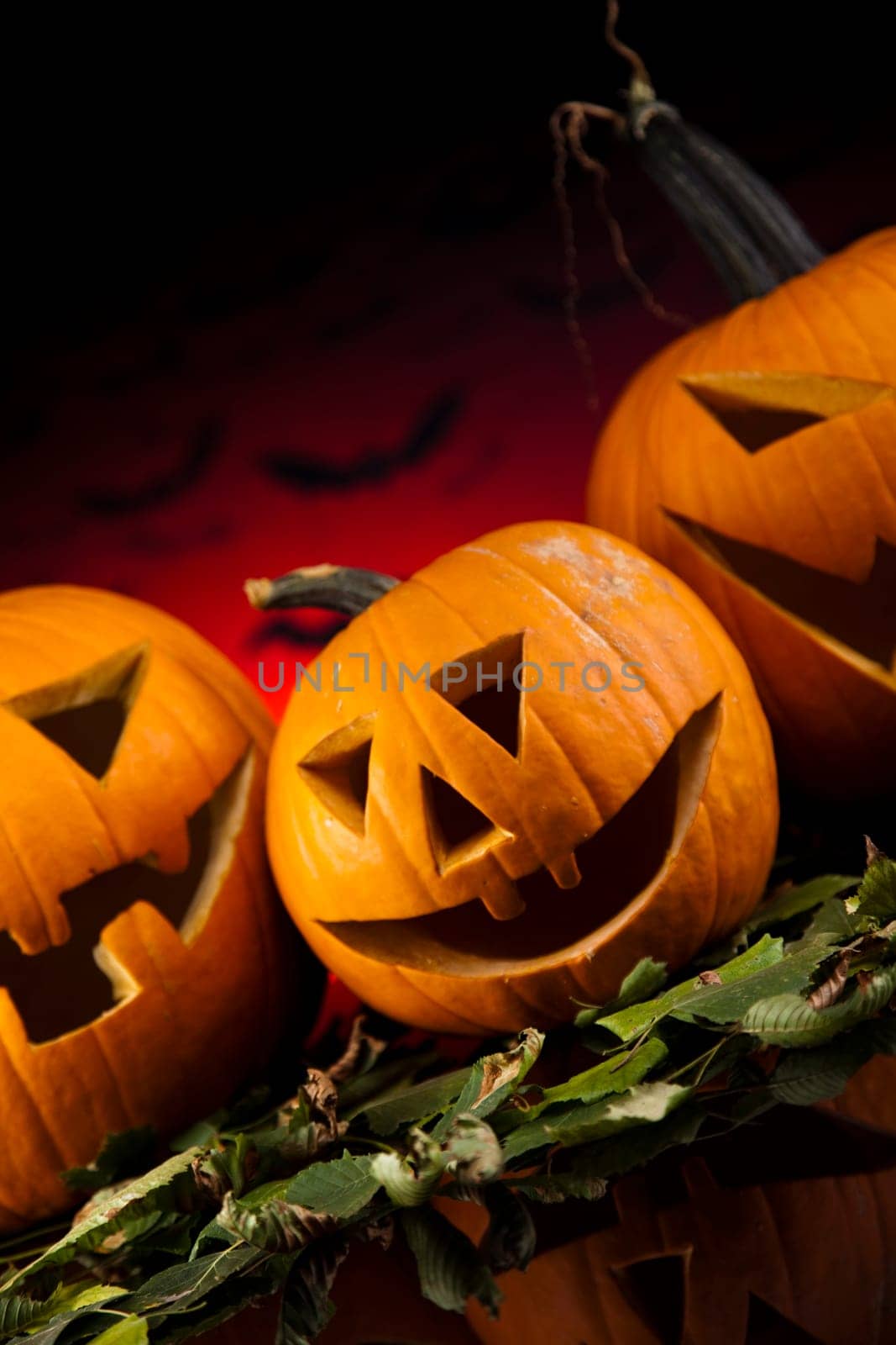 Funny face pumpkin, Halloween
