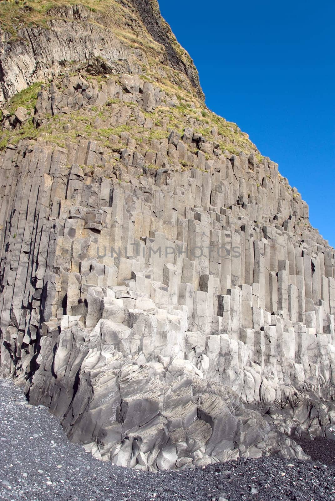 Beach of the organ pipes in Vik in Iceland