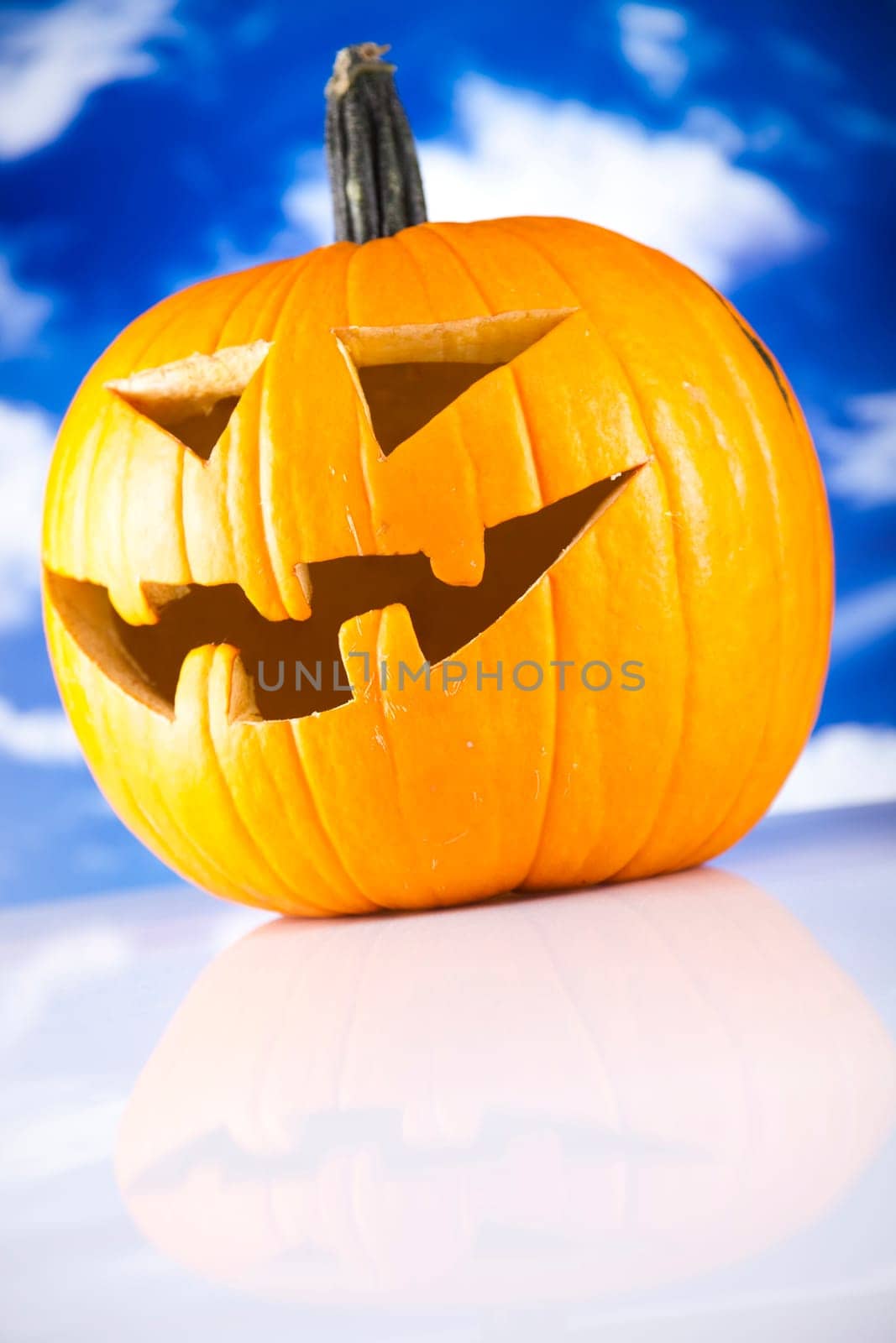 Funny face pumpkin, Halloween